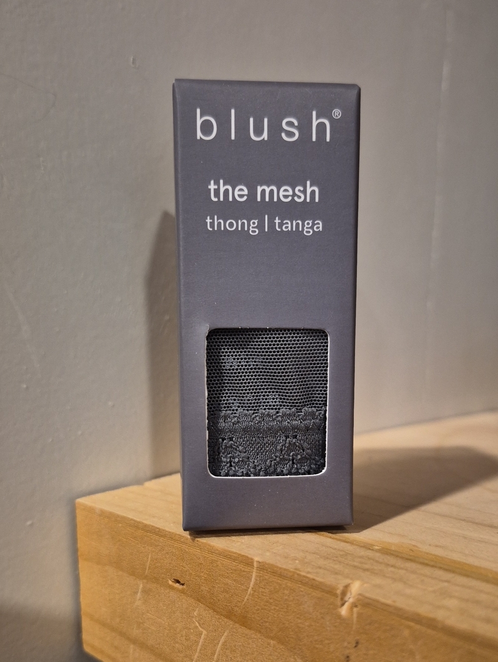 💙 Blush the Mesh Thong - Grey